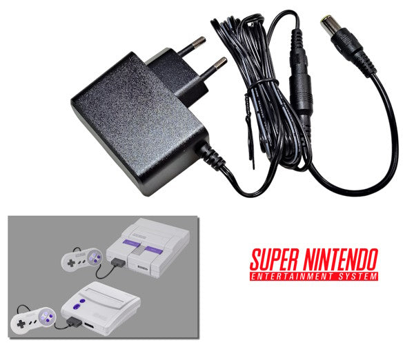 Regulated power supply for Nintendo Super NES US (NTSC) with EU plug