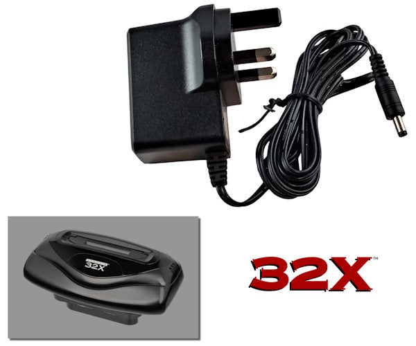 Regulated power supply for Sega 32X (Mega Drive/Genesis) with UK plug