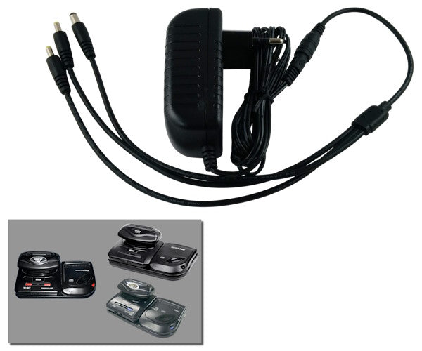 Regulated 3-in-1 power supply for Sega Mega Drive/Genesis model 2 + Mega CD + 32X with EU plug