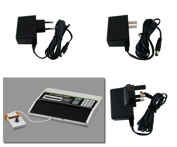 EU, US and UK plug regulated power supplies for Epoch Super Cassette Vision