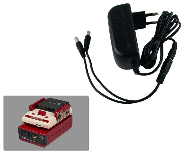 Regulated 2-in-1 power supply for Nintendo Famicom + Disk System with EU plug