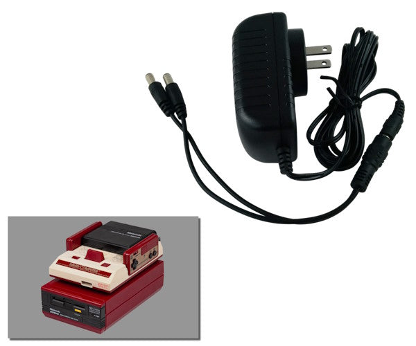 Regulated 2-in-1 power supply for Nintendo Famicom + Disk System with US plug