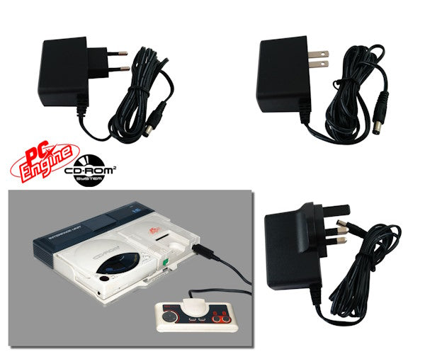 EU, US and UK plug regulated power supplies for NEC PC Engine Interface Unit IFU-30