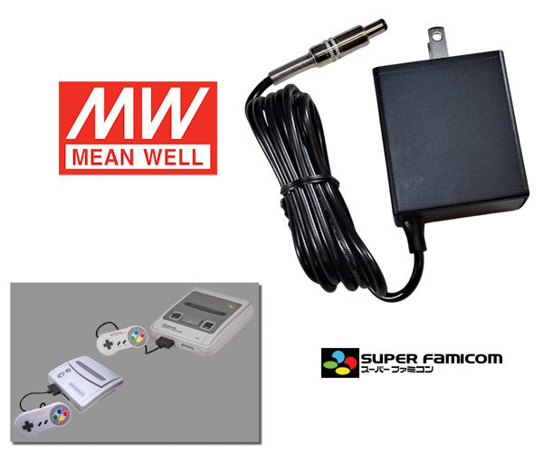 Regulated Mean Well power supply for Nintendo Super Famicom with US plug