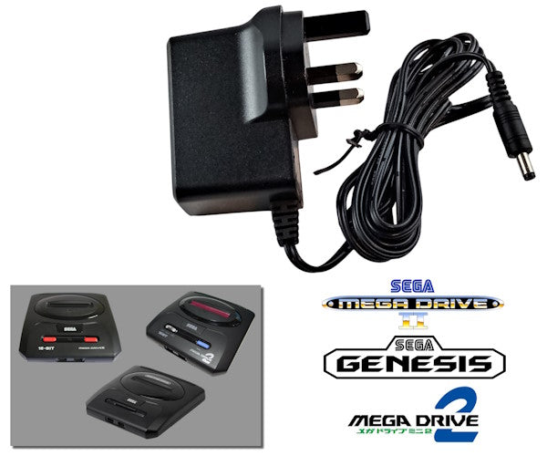 Regulated power supply for Sega Mega Drive / Genesis 2 with UK plug